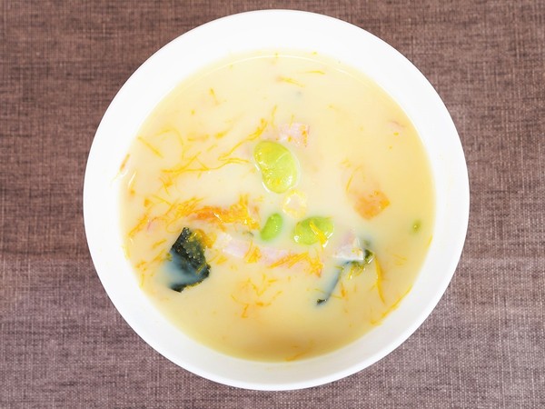 豆漿雜燴配南瓜和玉米