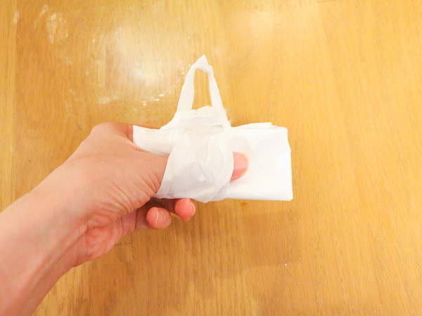 带带折叠的塑料袋：步骤 14